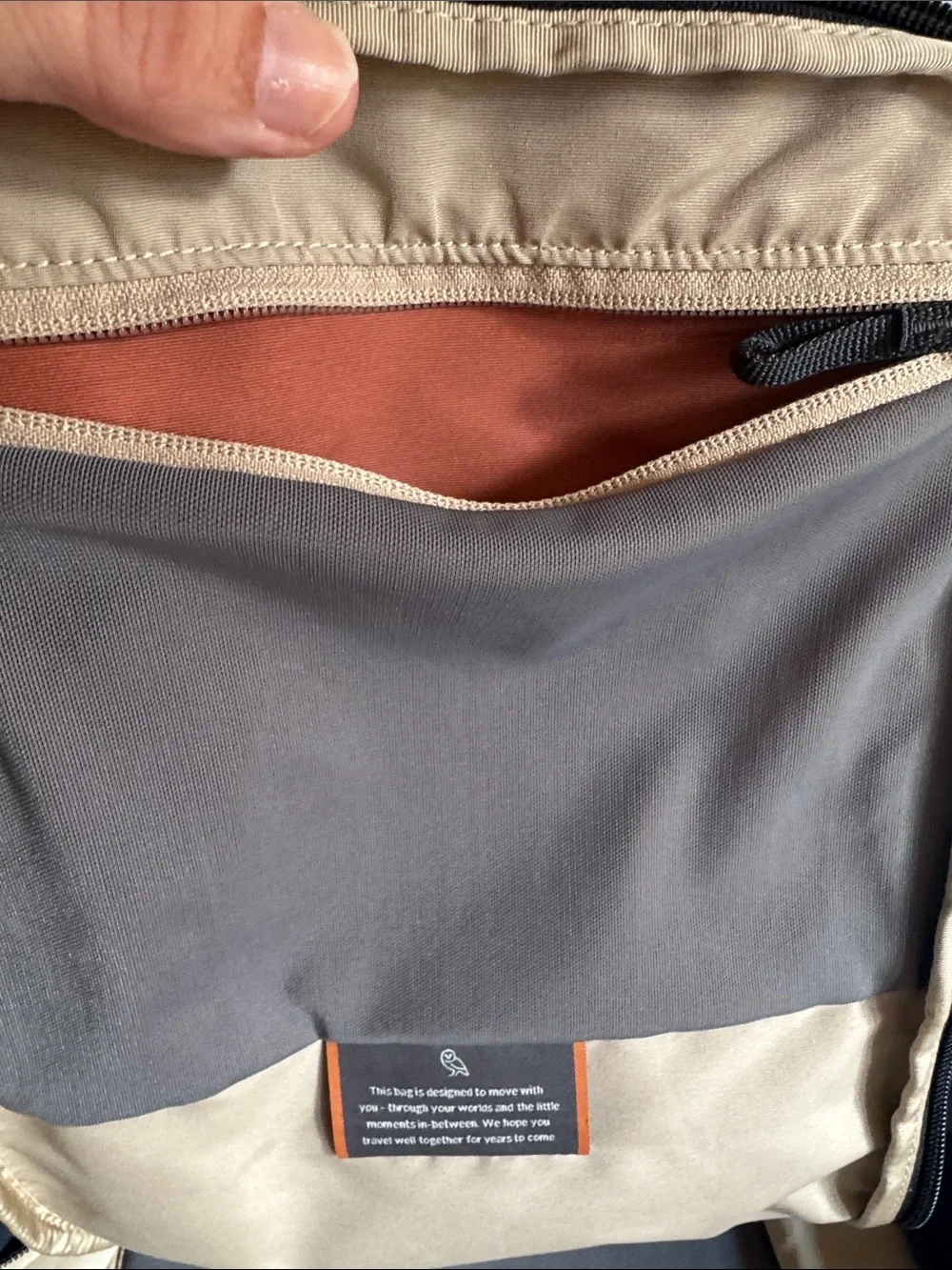 Bellroy Navy Blue Transit Workpack Commuter Backpack with Cream Interior